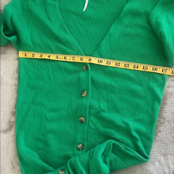 Free People Green Button-Up Knit Dress Size L (NWT) - Picture 9 of 11
